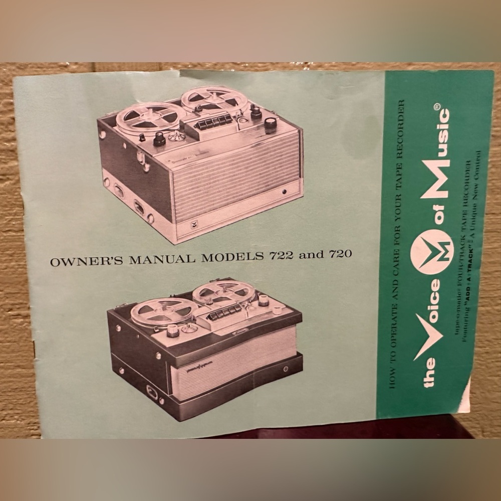 The Voice of Music Owners Manual Models 722 and 720